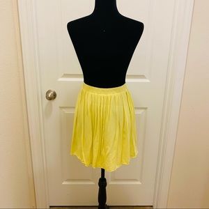 Yellow Flowy Casual Skirt